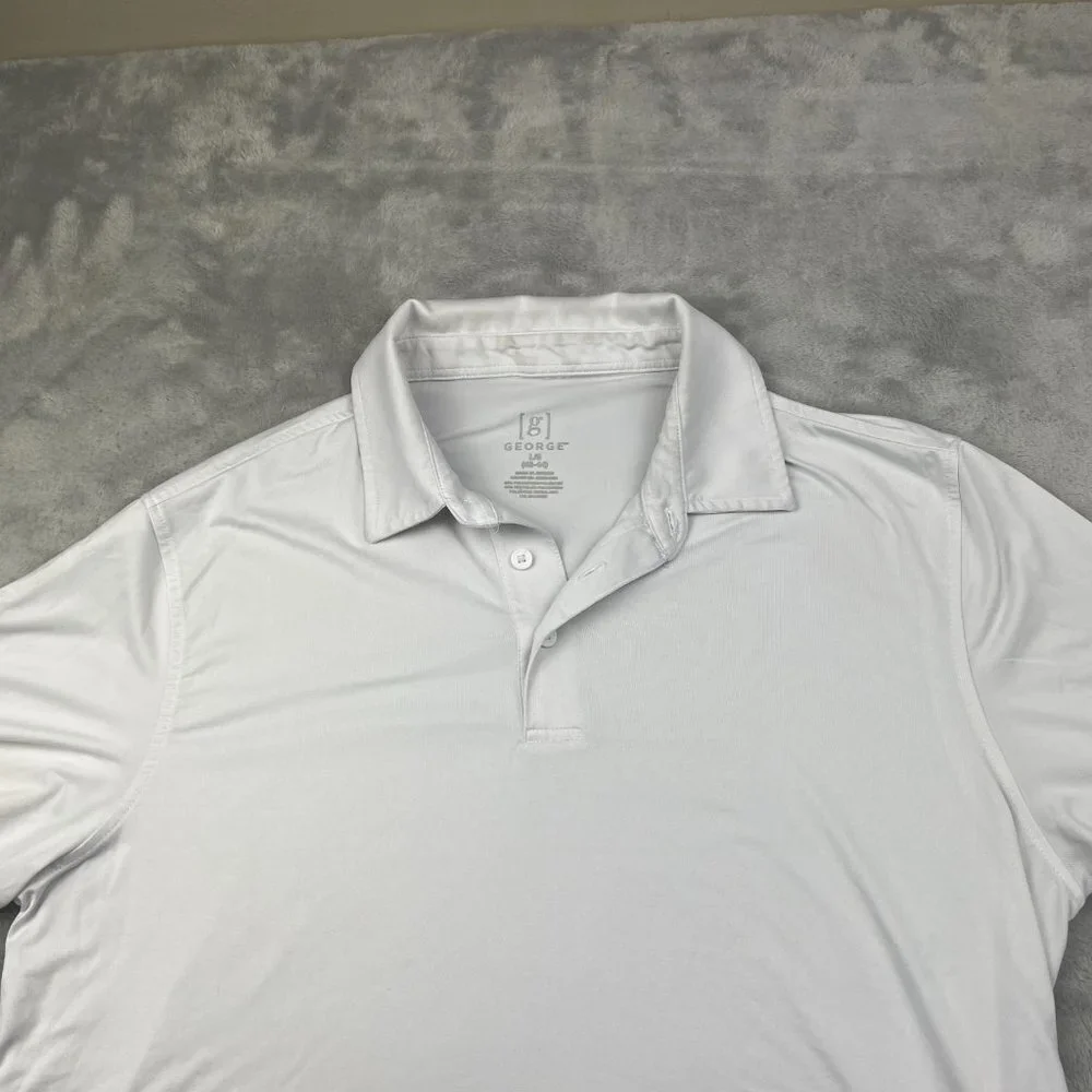 George Short Sleeve Cotton Polo Shirt Men's Size Large 42-44